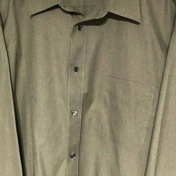 Joseph & Feiss Green 2-Ply Cotton Button-Down Shirt - Picture 3 of 7